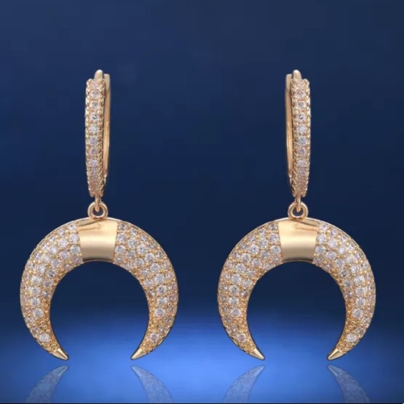 18K gold plated drop earrings - Picture 3 of 7